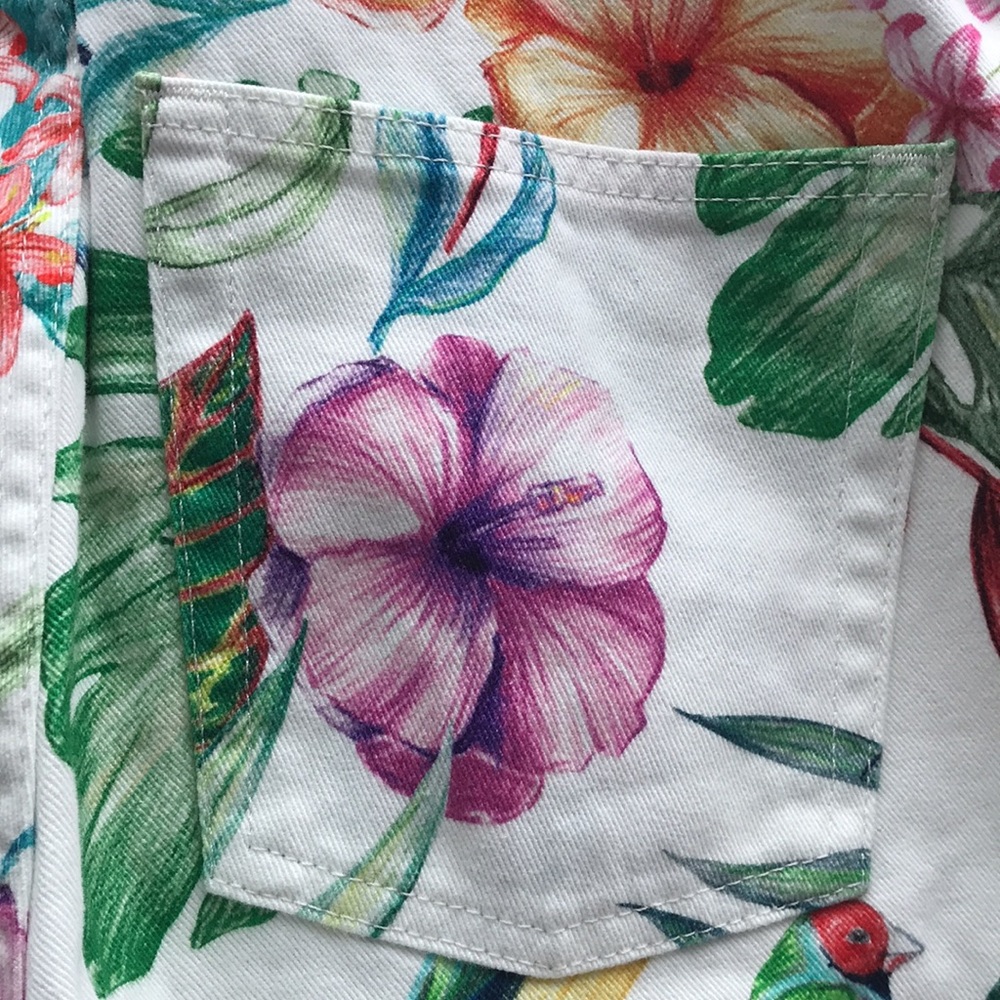 Zara TRF Tropical Hi Rise Mom fit ankle jeans 🌺🌴 - Picture 10 of 14